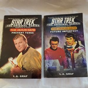 2 Star Trek Original Janus Gate Books 1 & 2 Present Tense, Future Imperfect